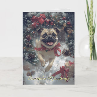 Cartão de Natal De Cão Animado