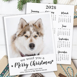 Cartão de Natal de Cão de Calendário 2025 - Foto P