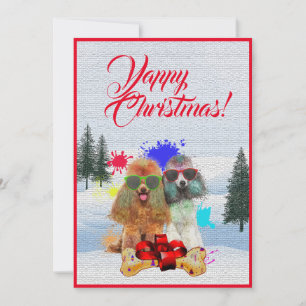 Cartão de Natal de Cão Engraçado Personalizável