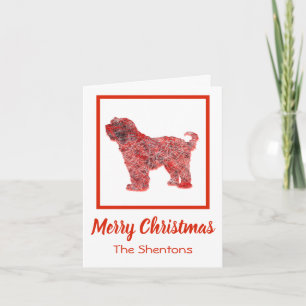 Cartão de Natal de Cão Vermelho de Natal Tibetano 