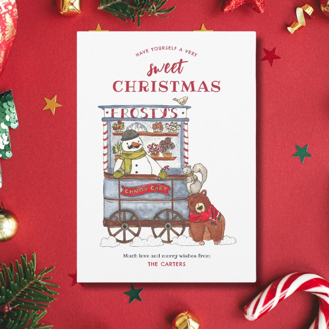Cartão de Natal de Carrinho de Neve Docinho Carrin (Criador carregado)
