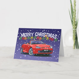 Cartão de Natal de Carro Desportivo Britânico da d
