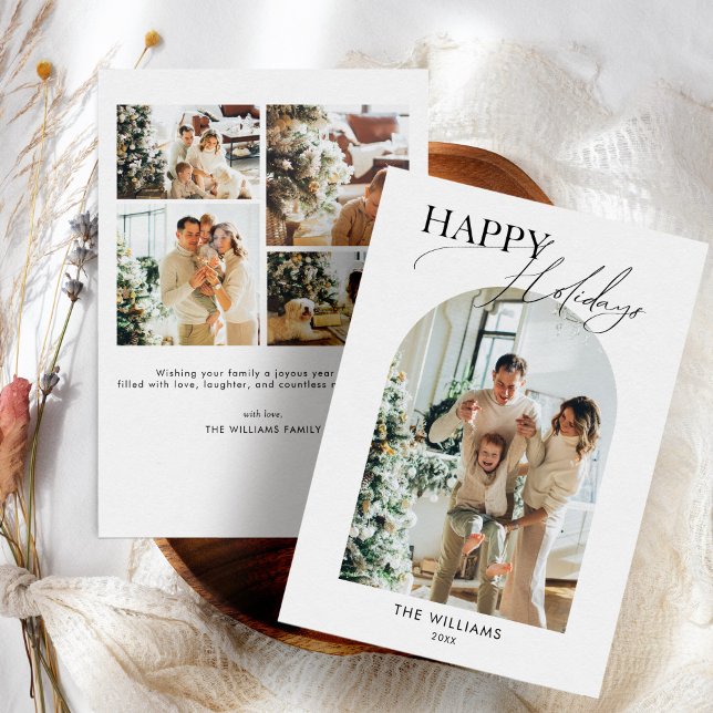 Cartão de Natal de Cartão de Férias com Fotografia (Criador carregado)