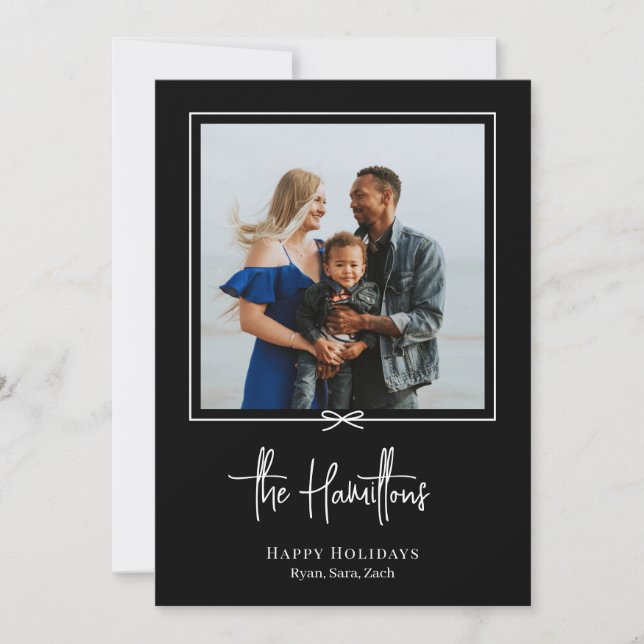 Cartão de Natal de Cartão de Férias de Presente Mo (Frente)