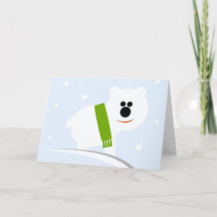 Cartão de Natal de Cartões de natal de Bear Polar