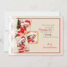 Cartão de Natal de Cartolina do Country Faux