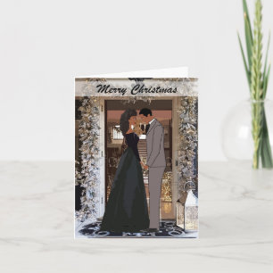 Cartão de Natal de Casal Africano-Americano