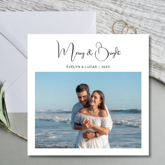 Cartão de Natal de Casal Romântico feliz e Brilho (Criador carregado)