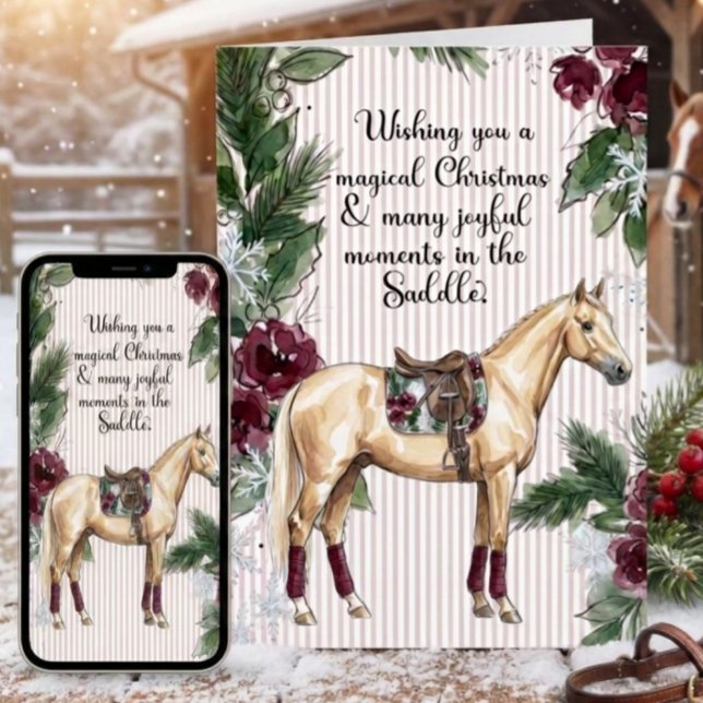 Cartão de Natal de Cavalo (Criador carregado)