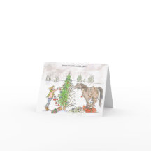 Cartão de Natal de Cavalo