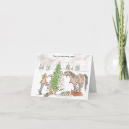 Cartão de Natal de Cavalo