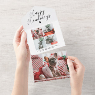 Cartão de Natal de Colagem de Fotos Feliz Howlida