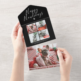 Cartão de Natal de Colagem de Fotos Feliz Howliday
