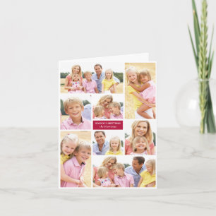 Cartão de Natal de Colagem de Fotos Feriados