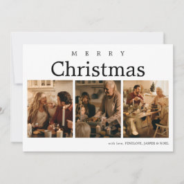 Cartão de Natal de Colagem Elegante Simples