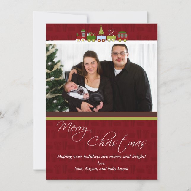 Cartão de Natal de Comboio de Natal (Frente)