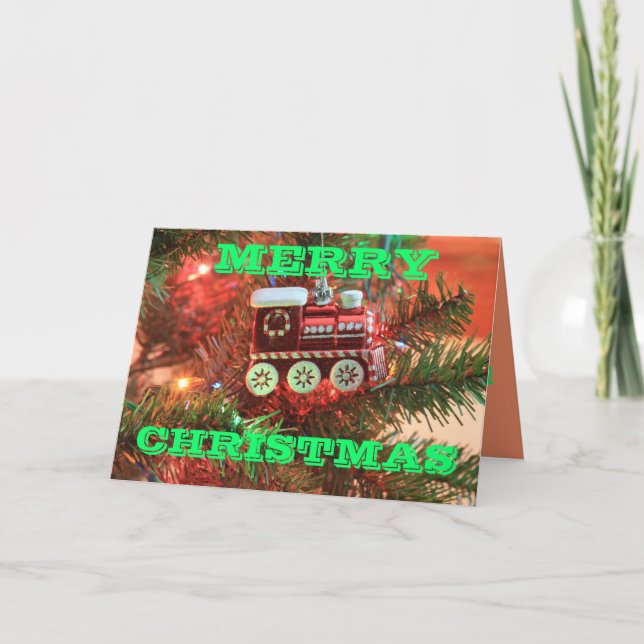 Cartão de Natal de Comboio Saudação (Frente)