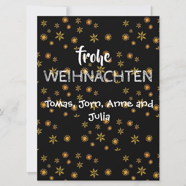 Cartão de Natal de Conciliação Frohe Wiihnachten (Frente)