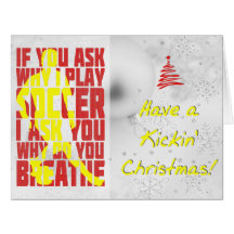 Cartão de Natal de Cotação de Futebol Cartão