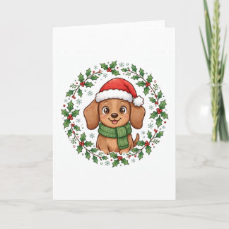 Cartão de Natal de Dachshund — Santa Doxie
