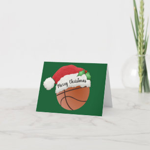 Cartão de Natal de Design de Basquetebol