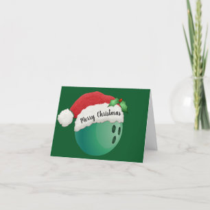 Cartão de Natal de Design de Bola de Boliche