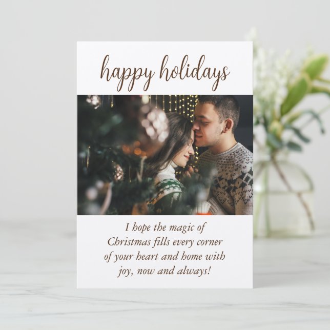 Cartão de Natal de design russa para papel de arte (Em pé/Frente)