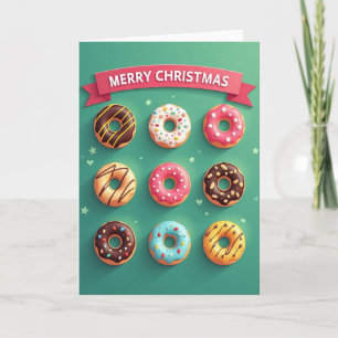 Cartão de Natal de Donut Doce