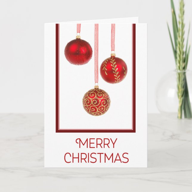 Cartão de Natal de Encomendas Vermelhas (Frente)