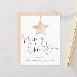 Cartão de Natal de Estrela Minimalista