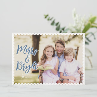 Cartão de Natal de feliz e Escala Brilhosa