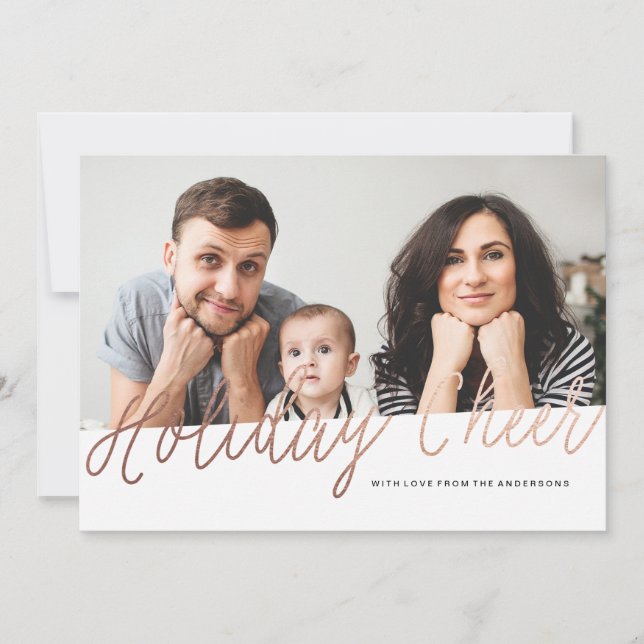 Cartão de Natal de Feliz Feriado (Frente)