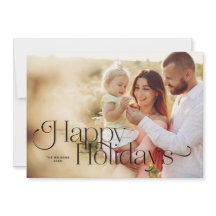 Cartão de Natal de Feliz Feriado Preto