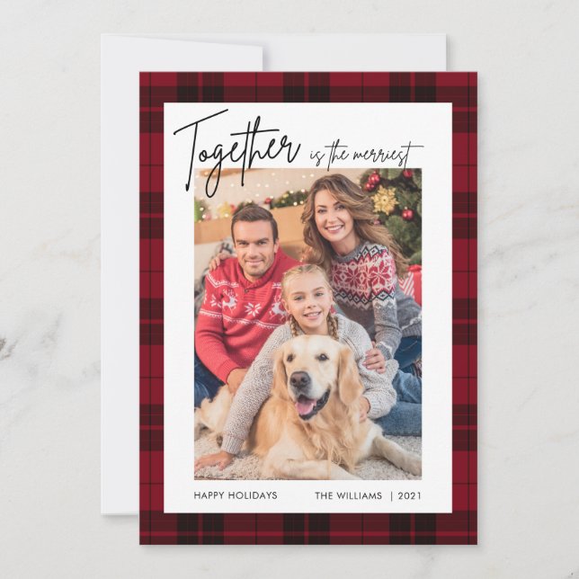 Cartão de Natal de Feliz Férias (Frente)