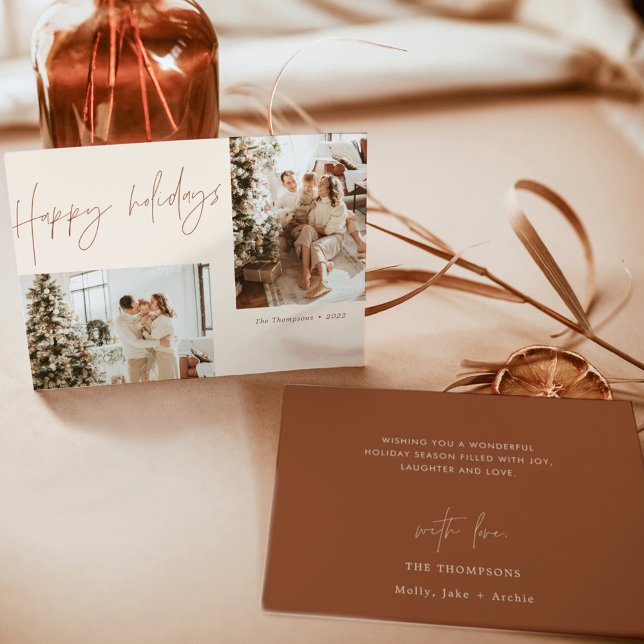 Cartão de Natal de Feliz Férias | Boho Modern (Criador carregado)