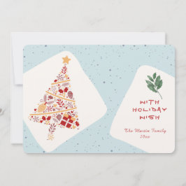 Cartão de Natal de Feriado Minimalista Neutro