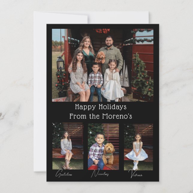 cartão de Natal de férias (Frente)