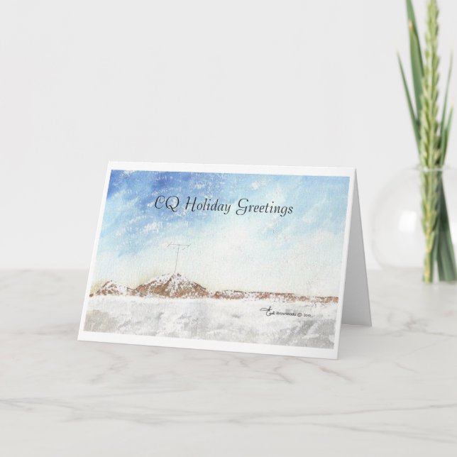 Cartão de Natal de Férias CQ com Verso (Frente)