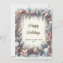 Cartão de Natal de Férias de inverno