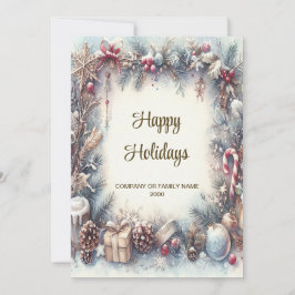 Cartão de Natal de Férias de inverno