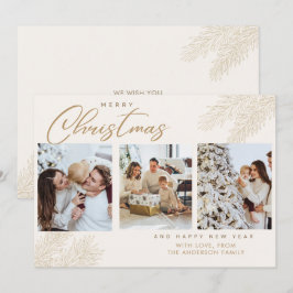 Cartão de Natal de Férias em Família com Foto