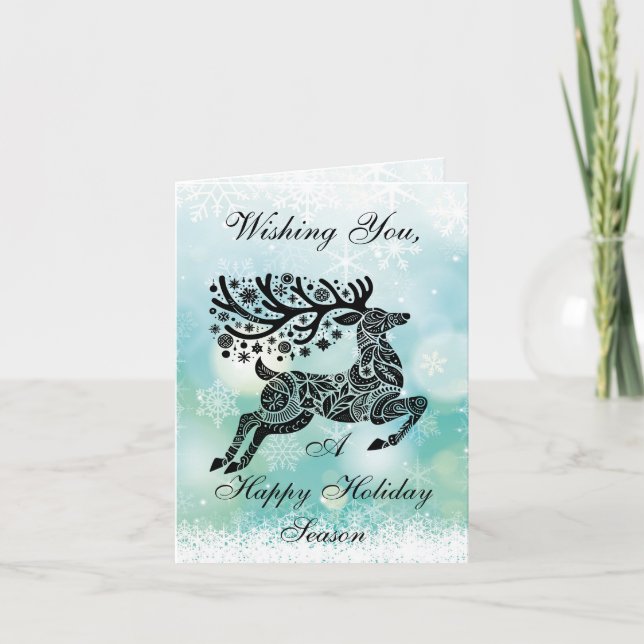 Cartão de Natal de Férias Feliz do vazio (Frente)