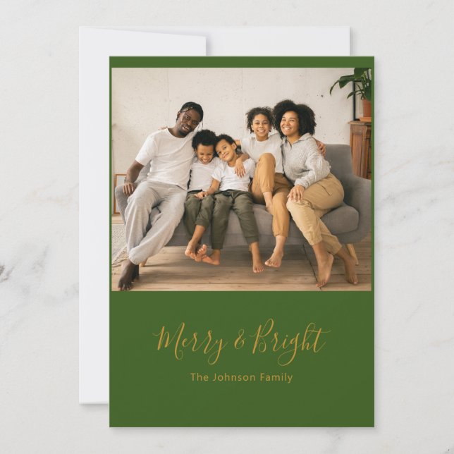 Cartão de Natal de Férias felizes e Brilhantes (Frente)