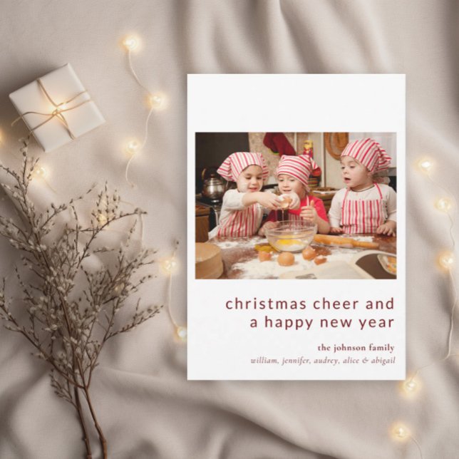 Cartão de Natal de Férias Gratuito da Família (Criador carregado)