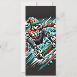 Cartão De Natal De Férias legal Para Rapazes