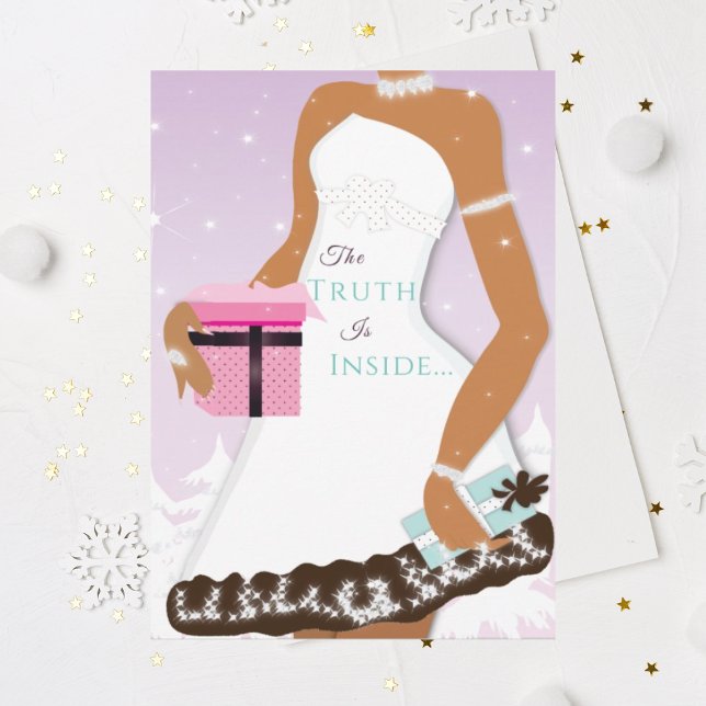 Cartão de Natal de Férias Modernas Africano-Americ (Criador carregado)