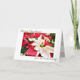 Cartão de Natal de Férias Vermelho e Branco