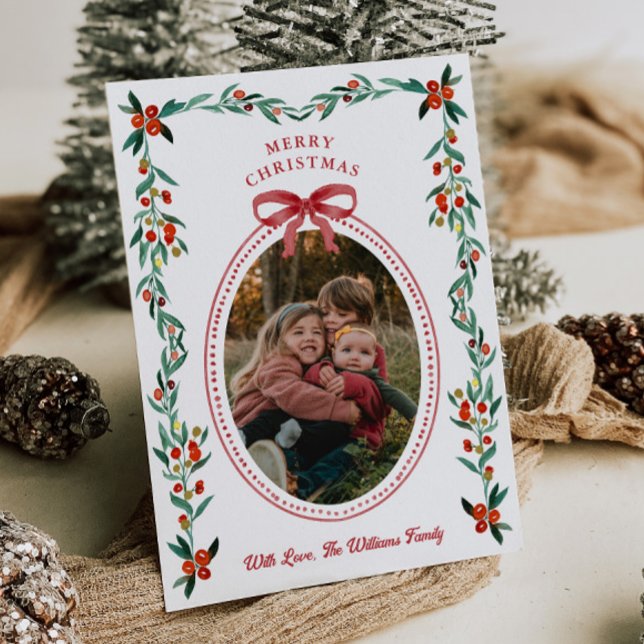 Cartão de Natal de Fita Verde (Criador carregado)