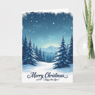 Cartão de Natal de Floresta Perene