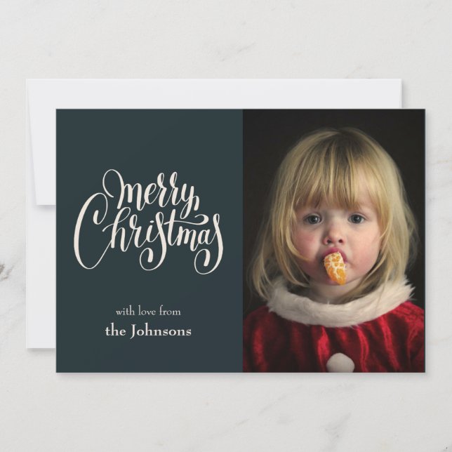 Cartão de Natal de Foto da Família (Frente)